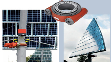 Солнечная система слежения Ограждённой Корпус Поворотный Привод с наклонной мощностью момент